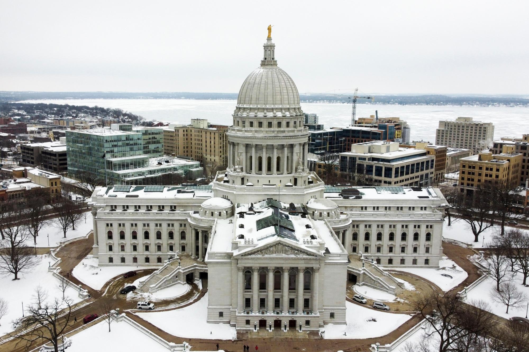FILE – This Wisconsin State Capitol is seen on Dec. 31, 2020, in Madison, Wis. (AP Photo/Morry Gash, File)
